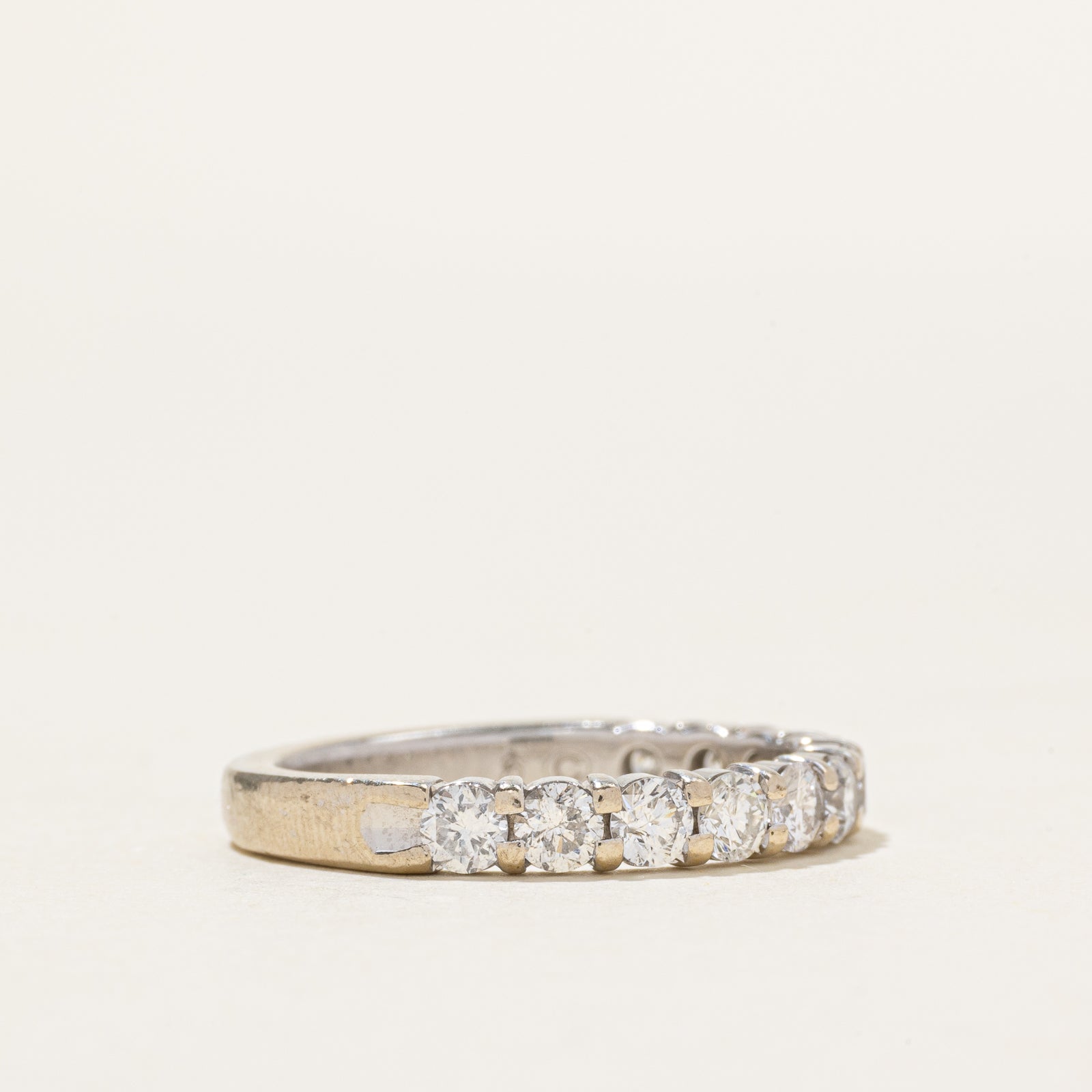 14k Semi Eternity Diamond Ring | 0.94ctw | SZ 6.5