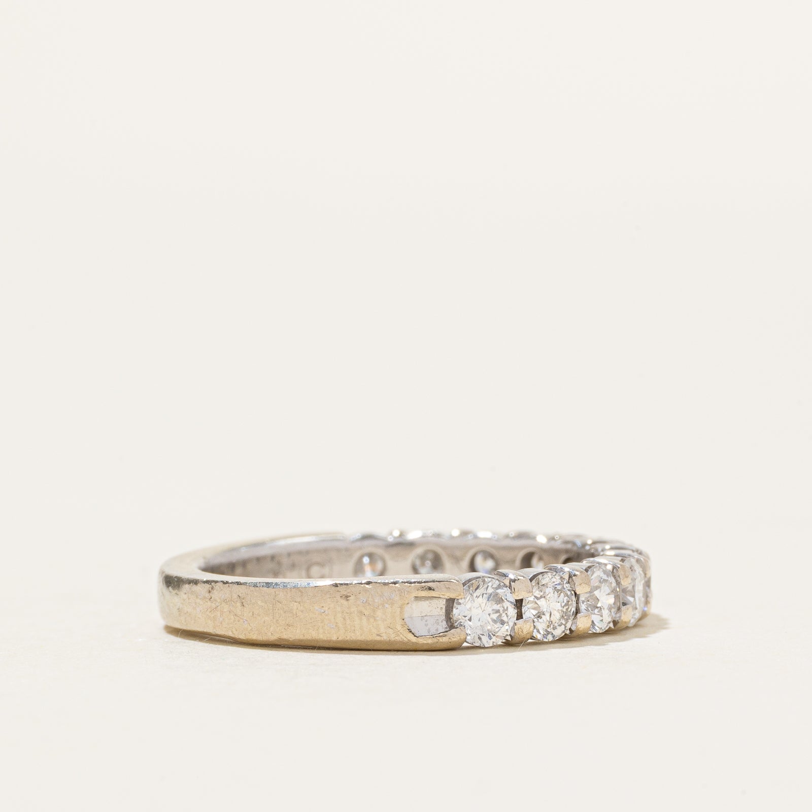 14k Semi Eternity Diamond Ring | 0.94ctw | SZ 6.5