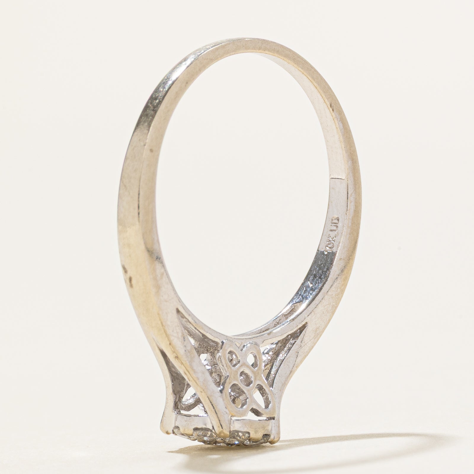 10k Cluster Diamond Tapered Ring | 0.25ctw | SZ 7