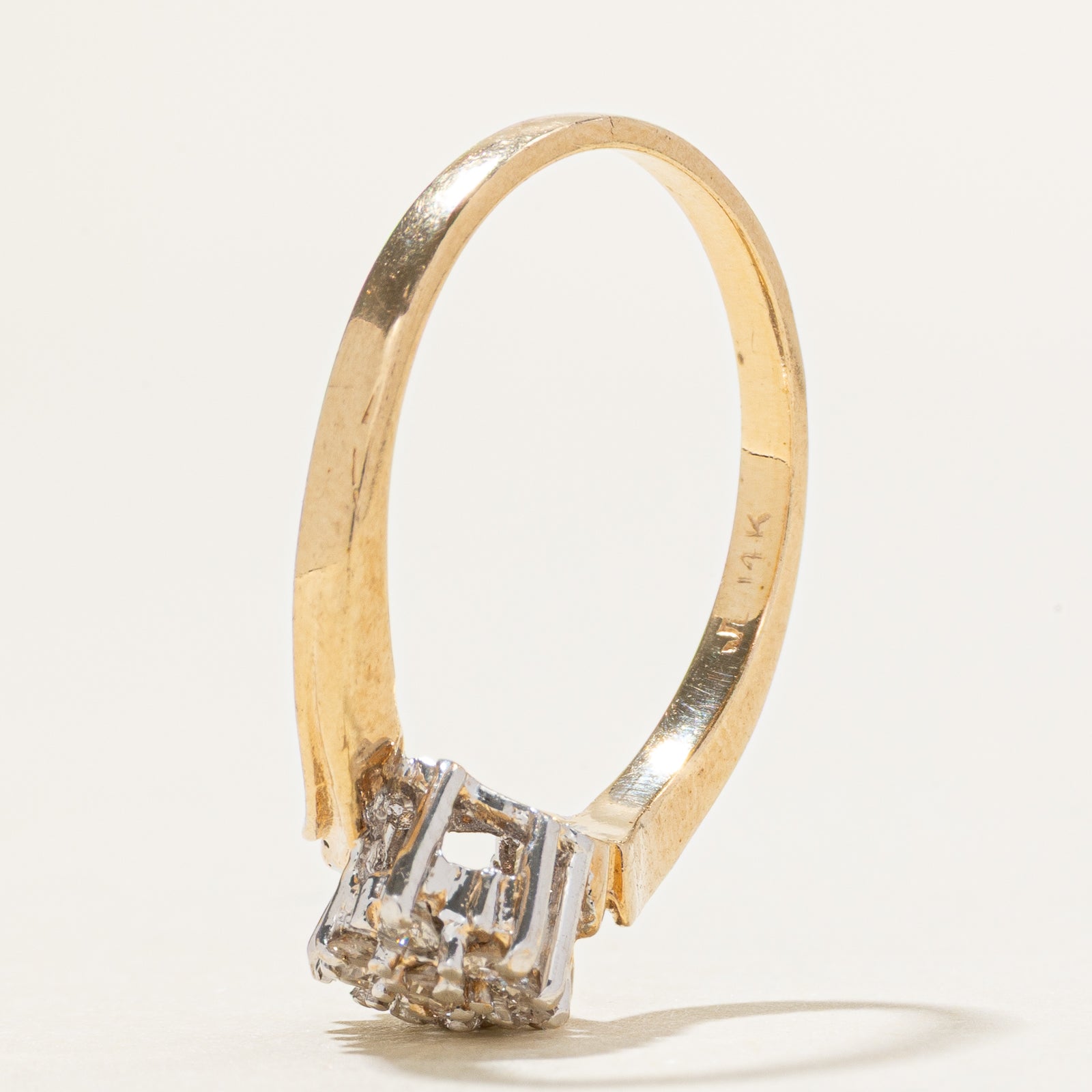 14k Diamond Waterfall Bypass Ring | 0.38ctw | SZ 7