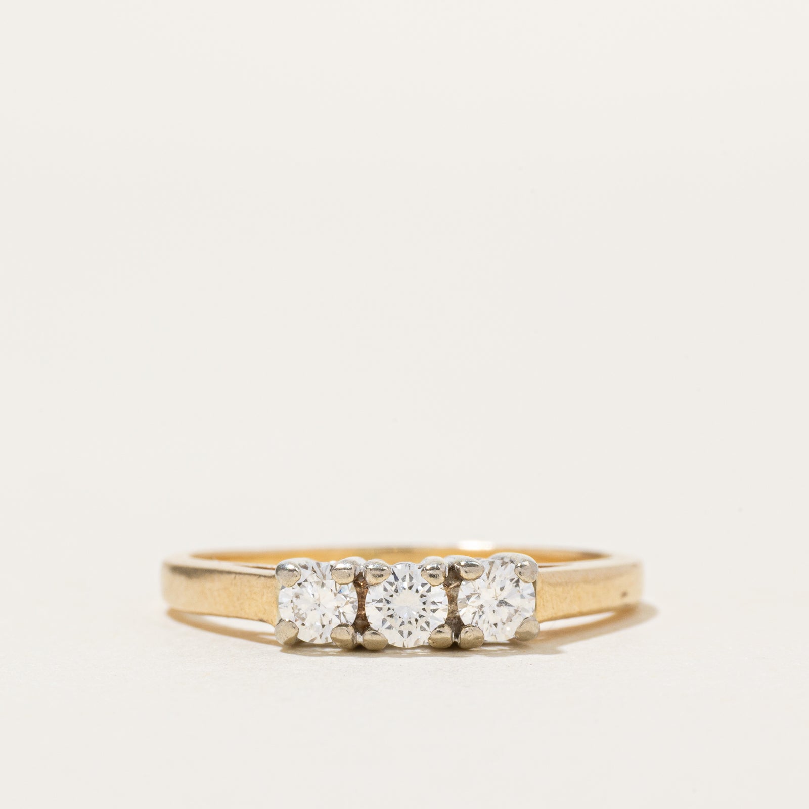 14k Three Stone Diamond Ring | 0.37ctw | SZ 7.5
