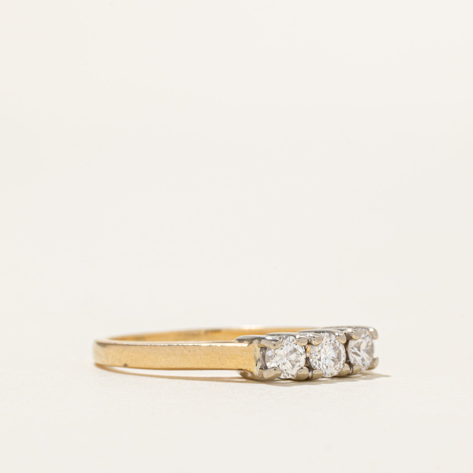 14k Three Stone Diamond Ring | 0.37ctw | SZ 7.5
