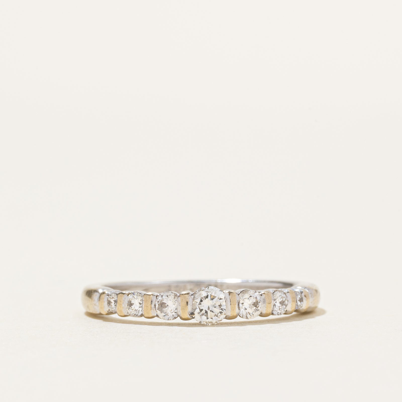 18k Semi Eternity Diamond Ring | 0.34ctw | SZ 6.75
