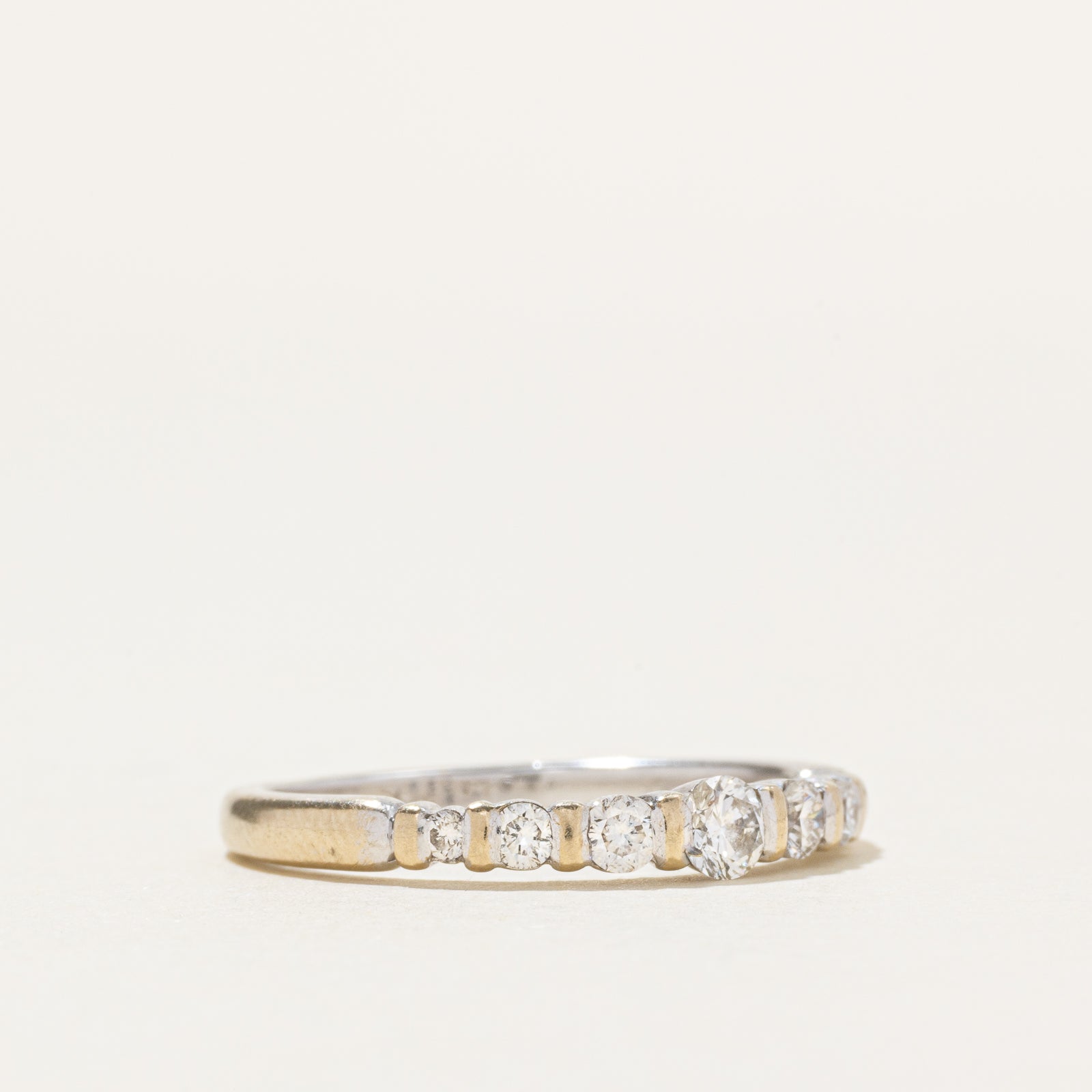 18k Semi Eternity Diamond Ring | 0.34ctw | SZ 6.75