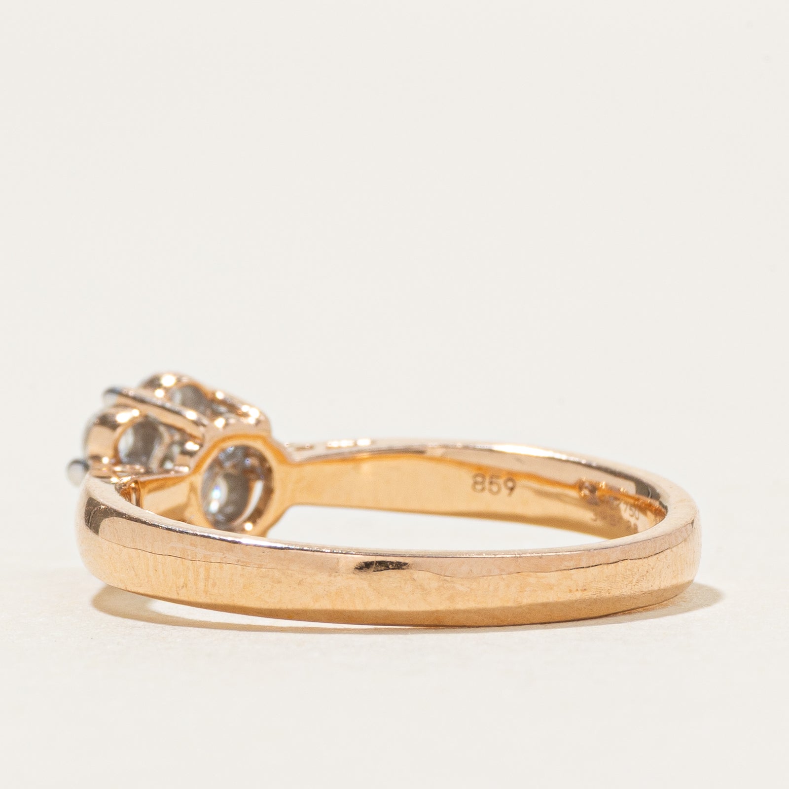 18k Cluster Diamond Cathedral Ring | 0.23ctw | SZ 5.75