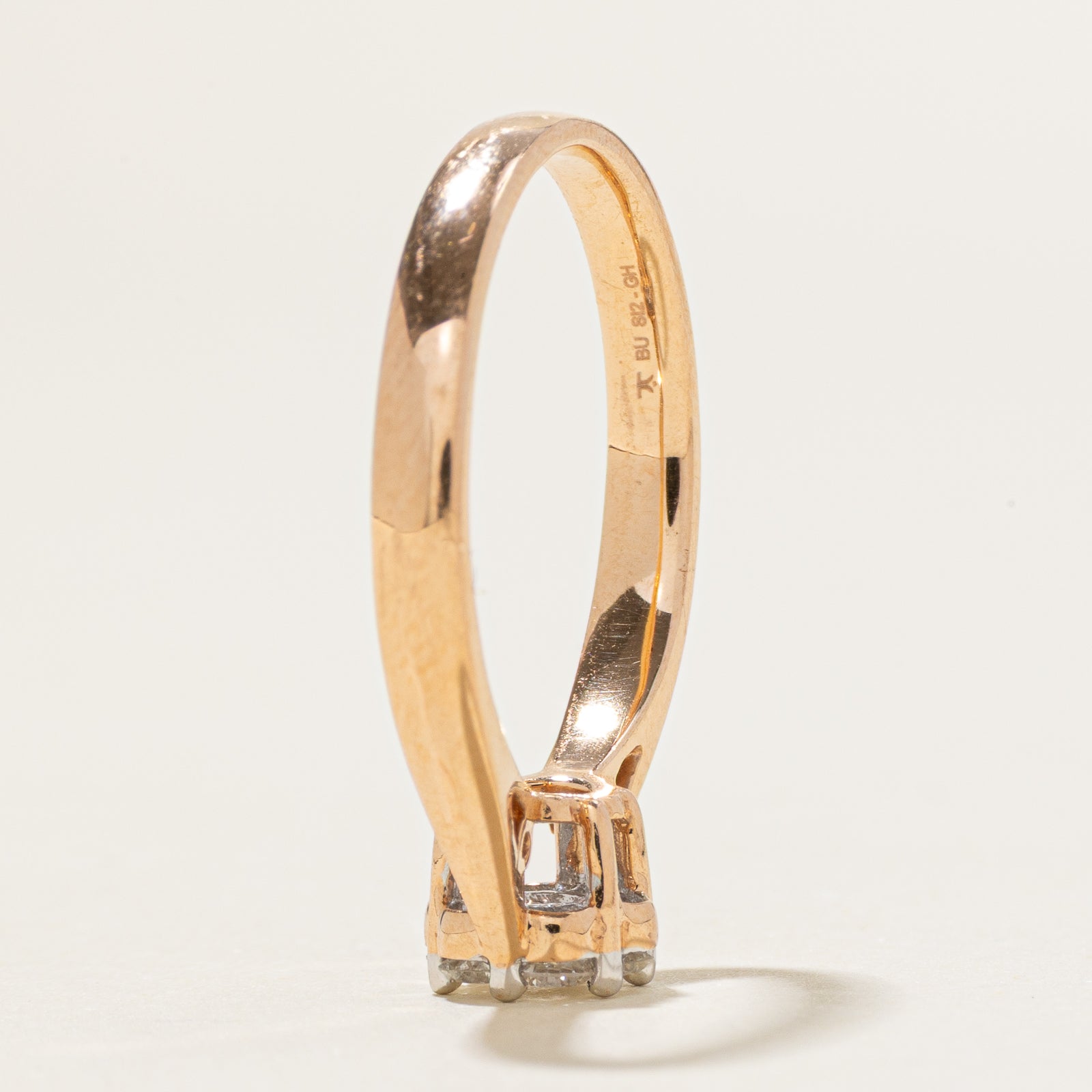 18k Cluster Diamond Cathedral Ring | 0.23ctw | SZ 5.75
