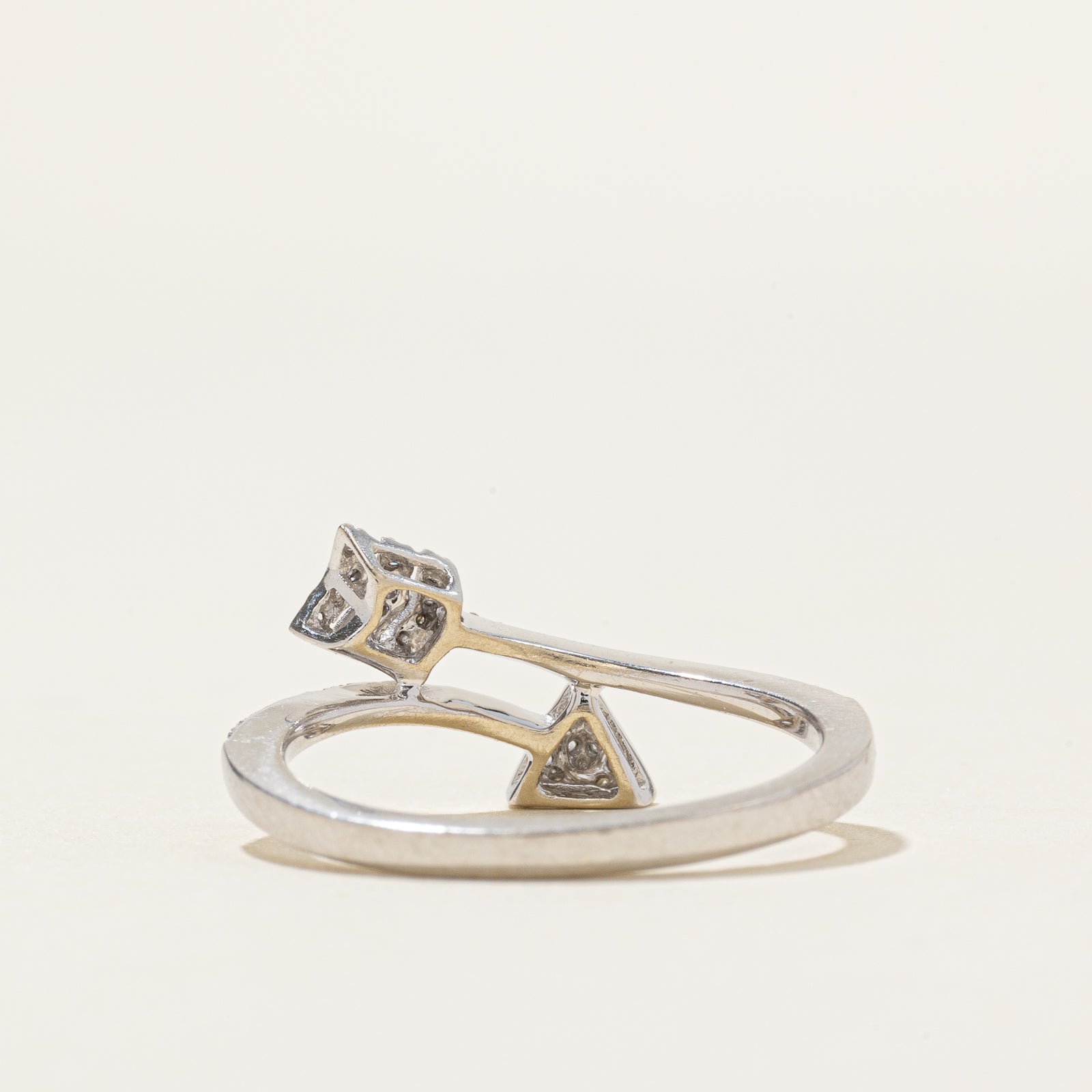 'Effy' 14k Pavé Set Diamond Arrow Bypass Ring | 0.24ctw | SZ 7