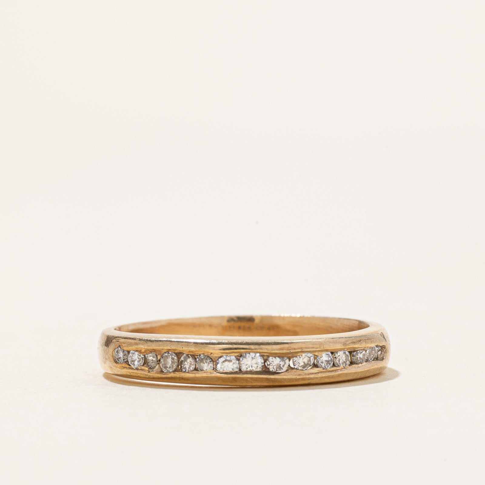 14k Channel Set Semi Eternity Diamond Band | 0.30ctw | 3.25mm | SZ 8.75