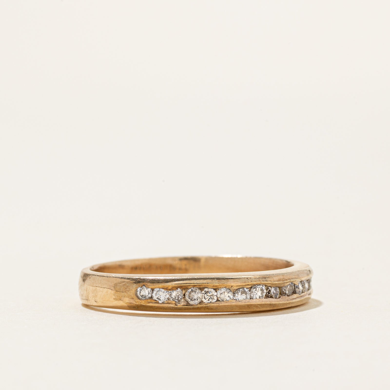 14k Channel Set Semi Eternity Diamond Band | 0.30ctw | 3.25mm | SZ 8.75