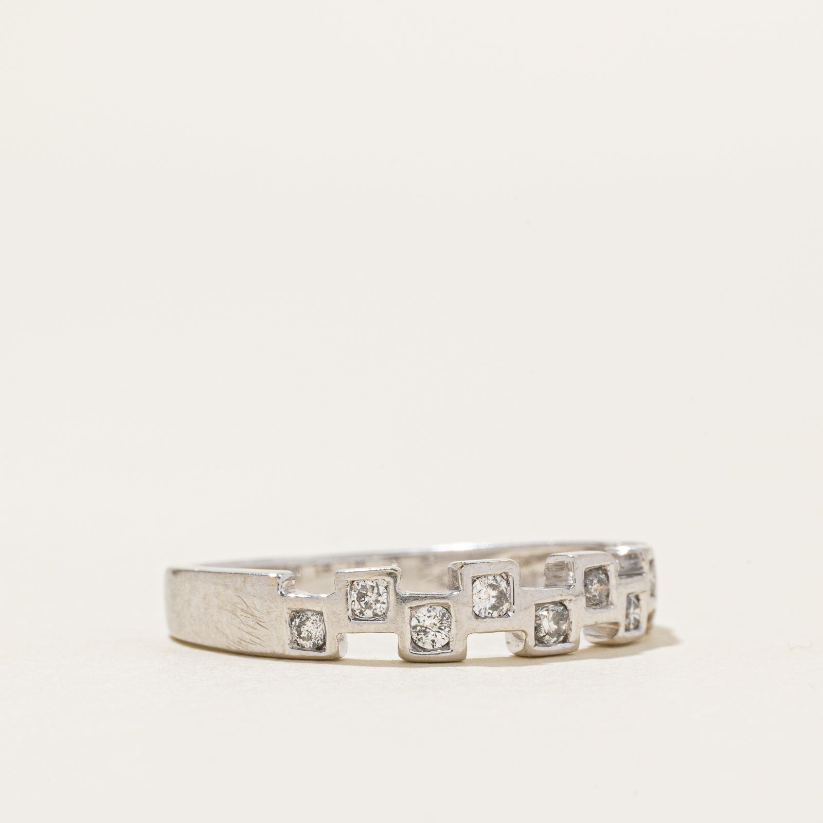 14k Diamond Geometric Cubic Ring | 0.15ctw | SZ 7