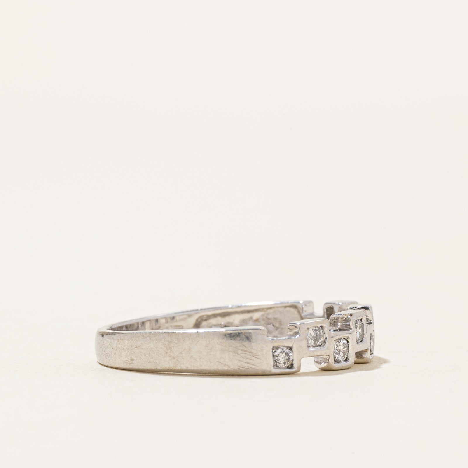 14k Diamond Geometric Cubic Ring | 0.15ctw | SZ 7