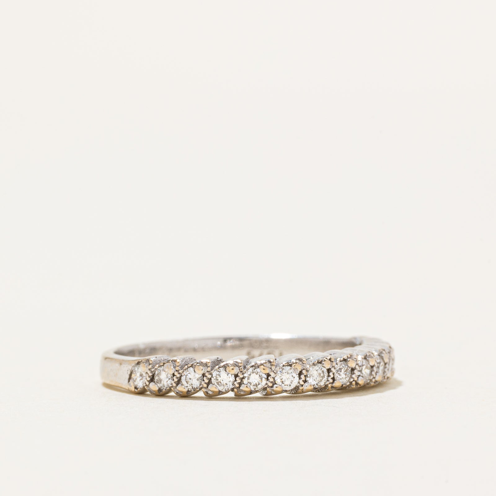 18k Semi Eternity Diamond Ring | 0.17ctw | SZ 6.5