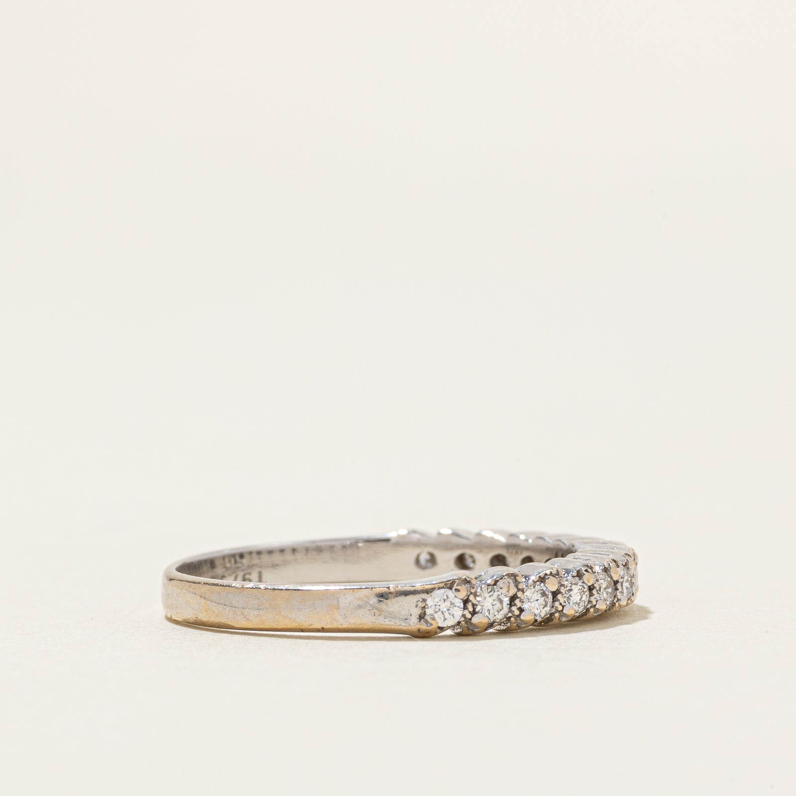 18k Semi Eternity Diamond Ring | 0.17ctw | SZ 6.5