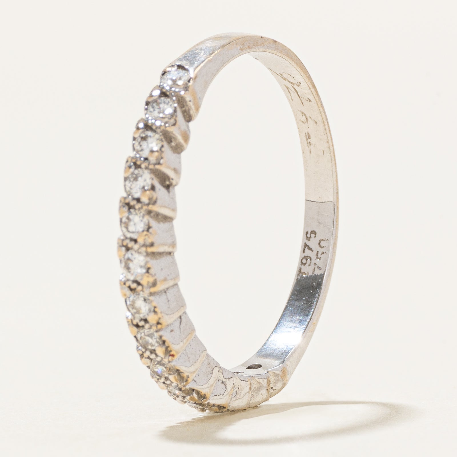 18k Semi Eternity Diamond Ring | 0.17ctw | SZ 6.5
