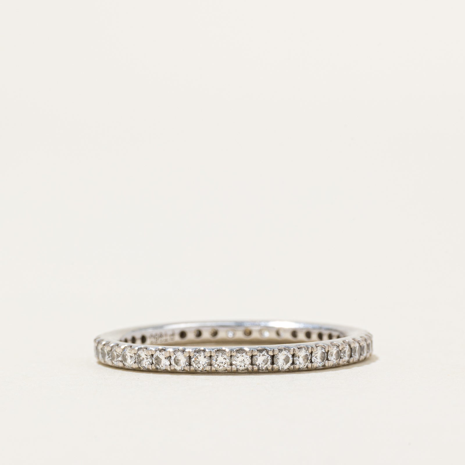 Alliance en platine sertie de diamants | 0,50 ct | 2 mm | Taille 6,75