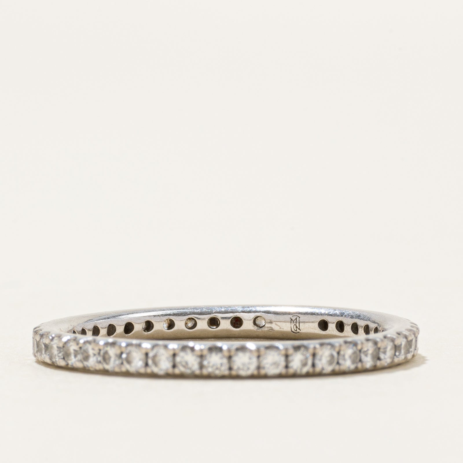 Alliance en platine sertie de diamants | 0,50 ct | 2 mm | Taille 6,75