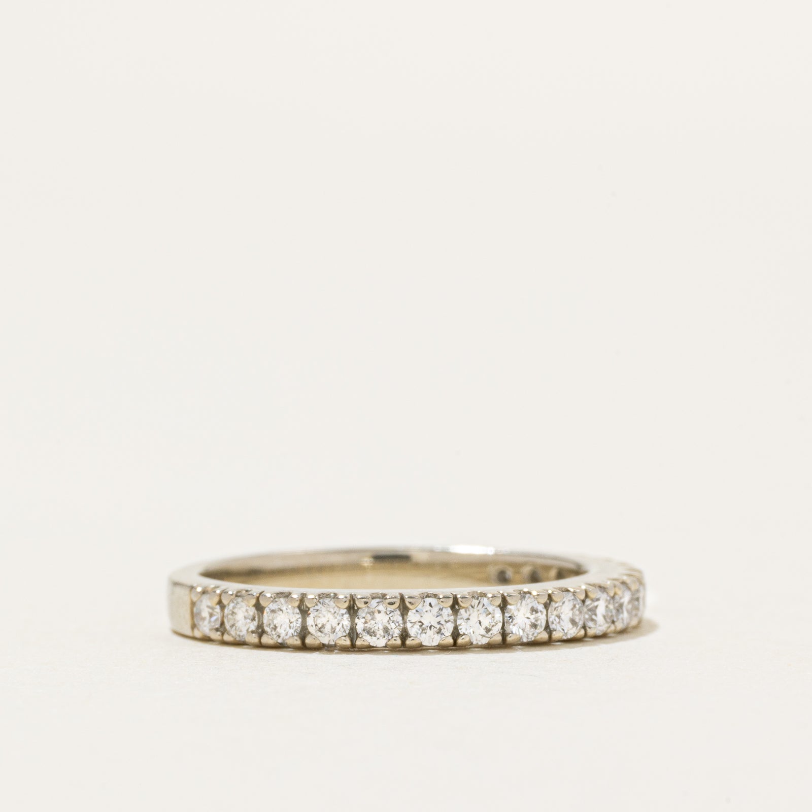 19k Semi Eternity Diamond Ring | 0.36ctw | SZ 4.5