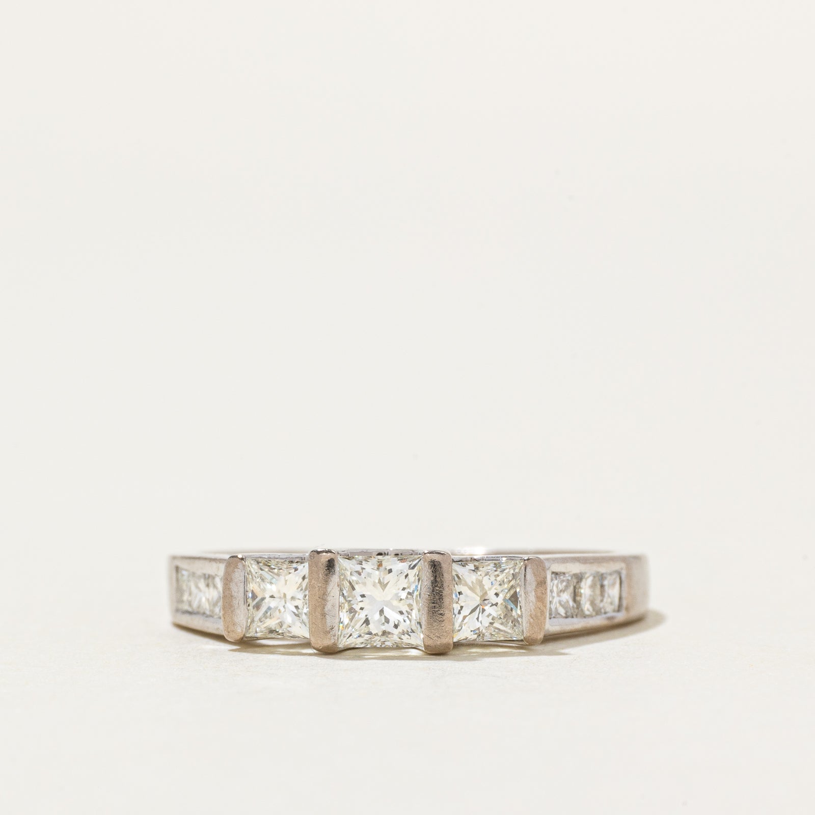 18k Tension Set Diamond Ring | 0.82ctw | SZ 5.25
