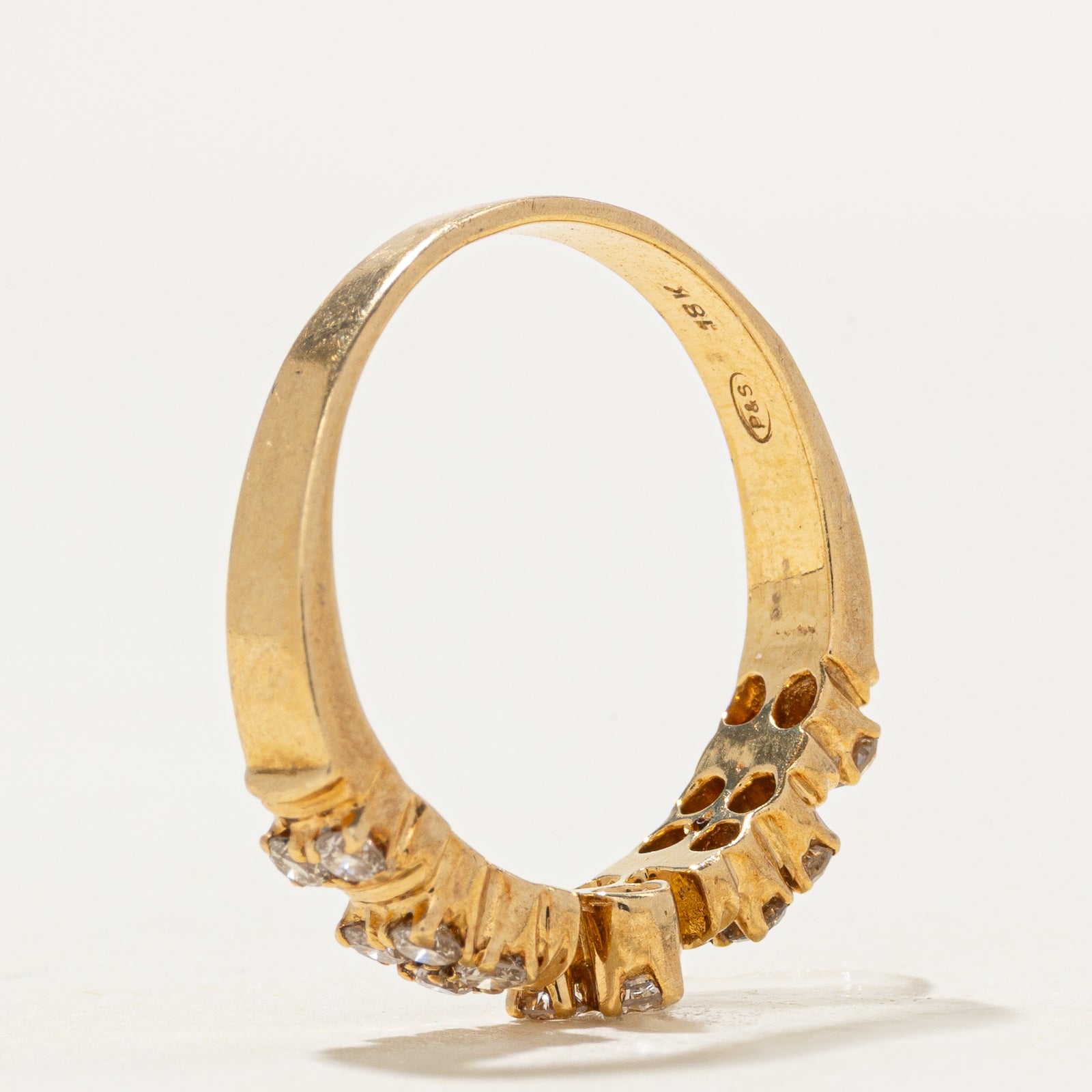 18k Diamond Cluster Fluted Ring | 0.35ctw | SZ 5.75