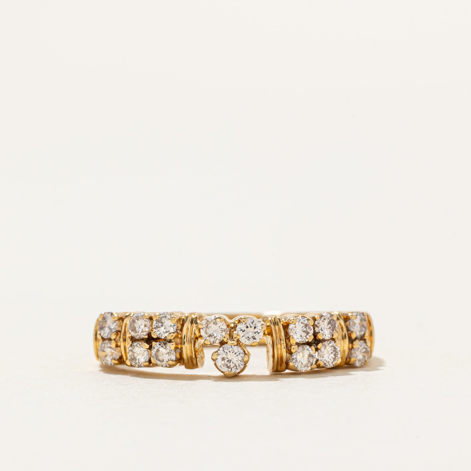 18k Diamond Cluster Fluted Ring | 0.35ctw | SZ 5.75