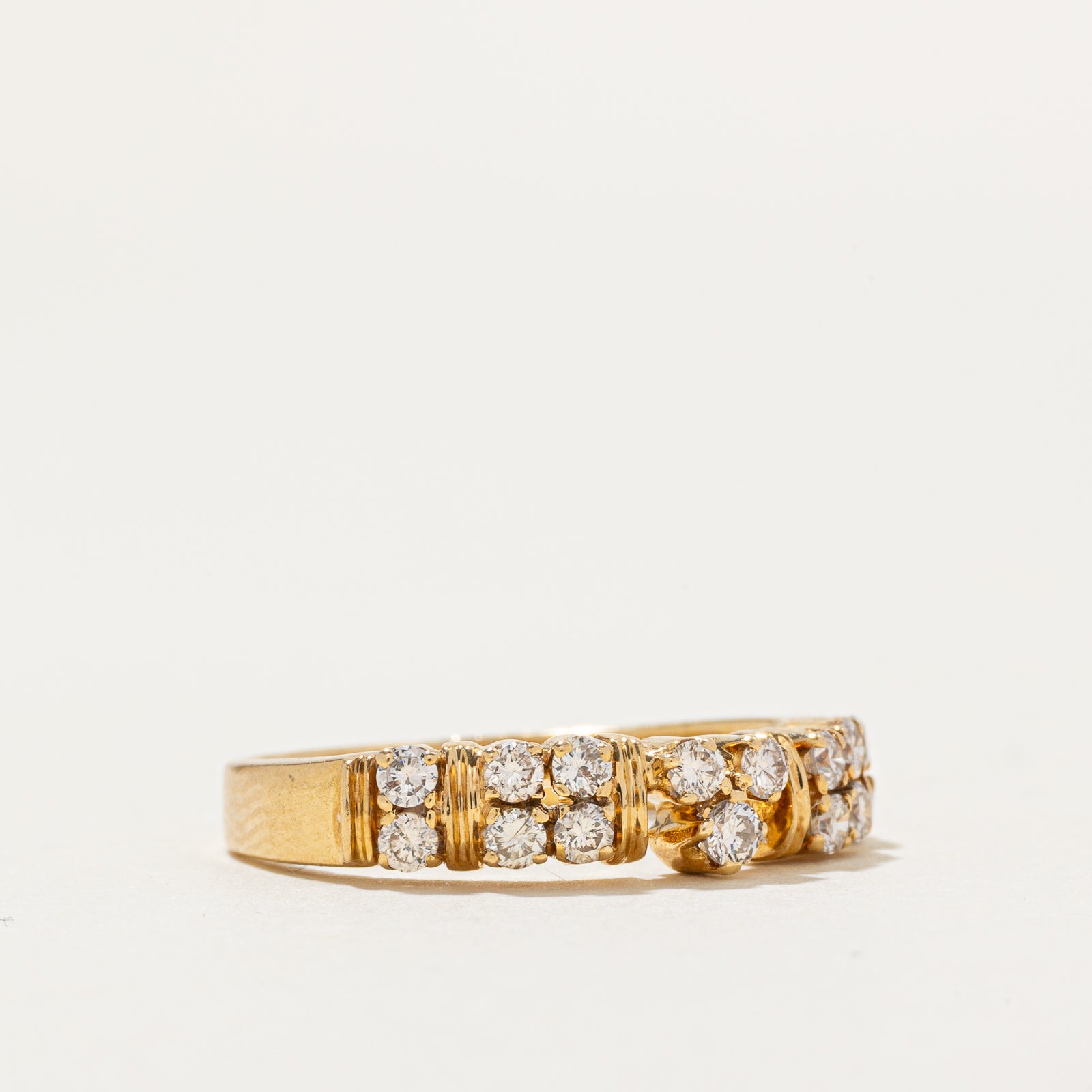 18k Diamond Cluster Fluted Ring | 0.35ctw | SZ 5.75