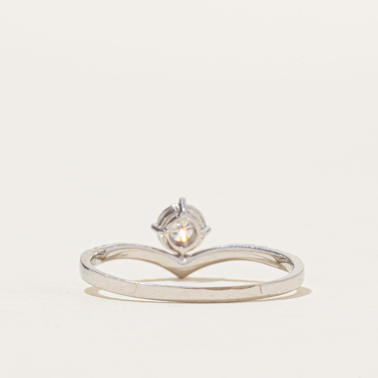 18k Illusion Set Diamond Chevron Ring | 0.26ctw | SZ 6