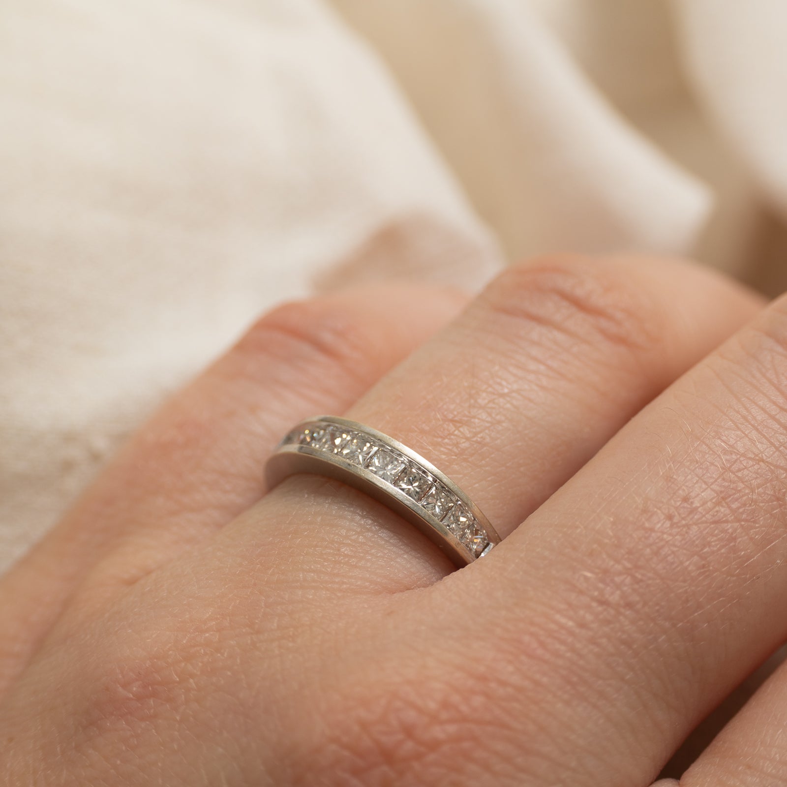 14k Semi Eternity Princess Cut Diamond Ring | 0.50ctw | SZ 6.75