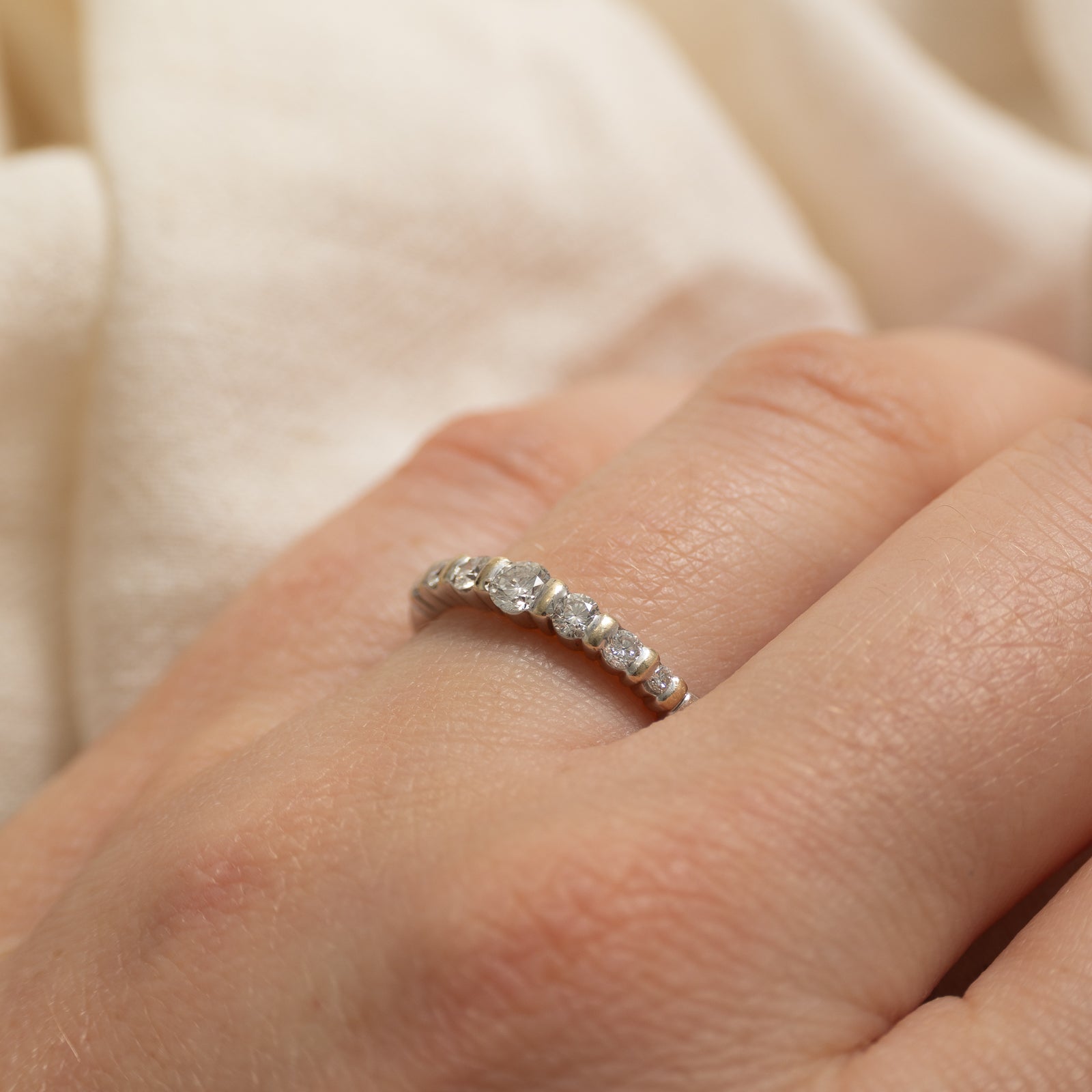 18k Semi Eternity Diamond Ring | 0.34ctw | SZ 6.75