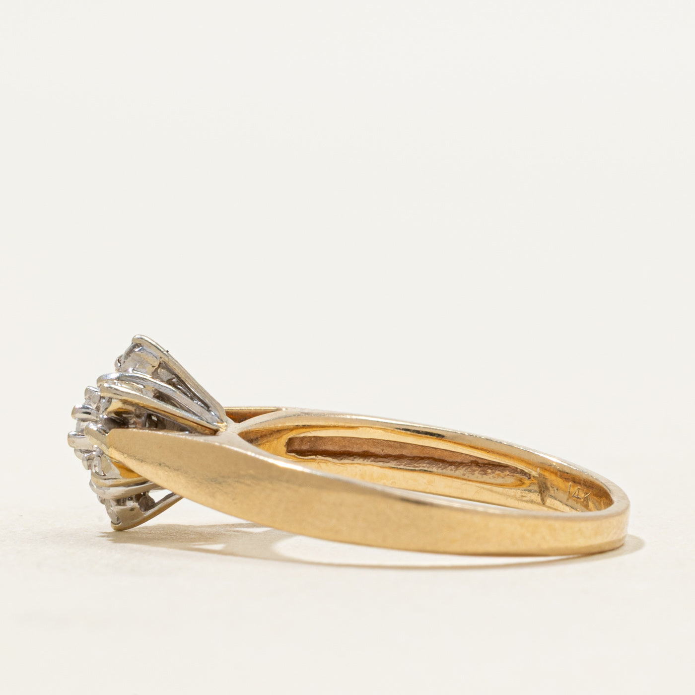 Diamond Cluster Petal Ring | 0.17ctw | SZ 6