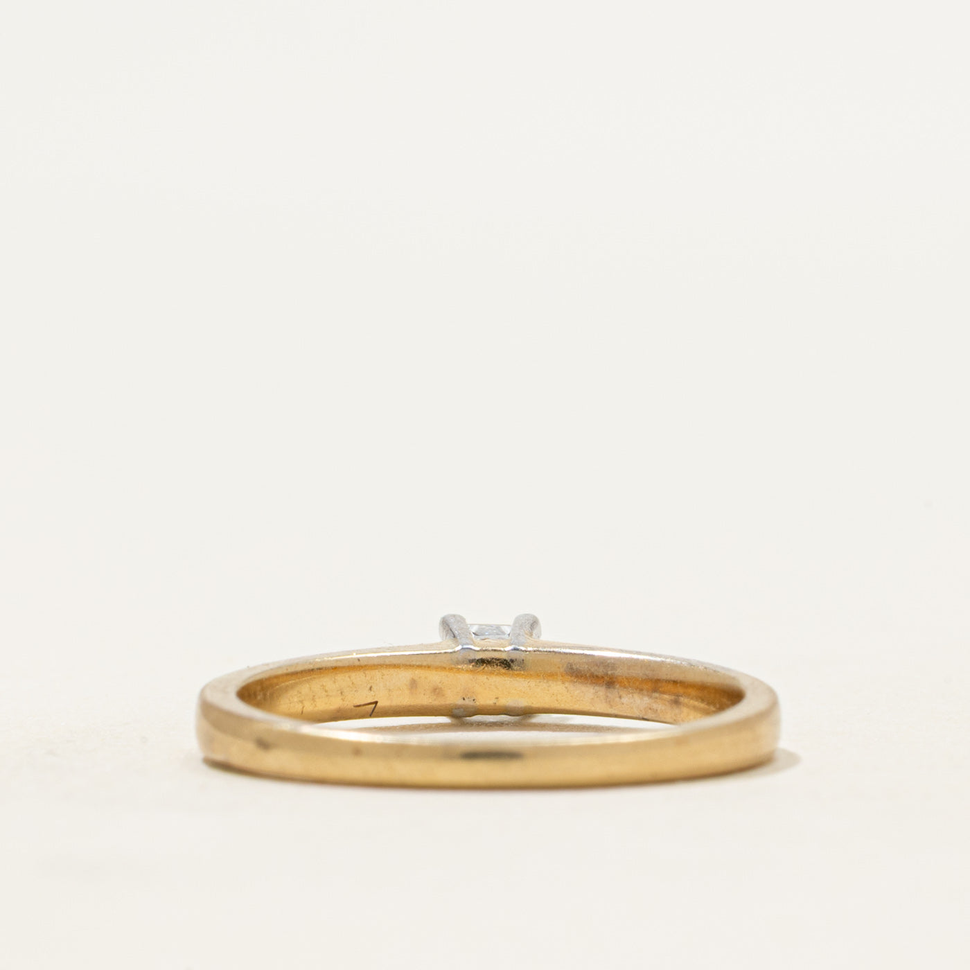 "Birks' Princess Cut Solitaire Diamond Ring | 0.12ct | SZ 7