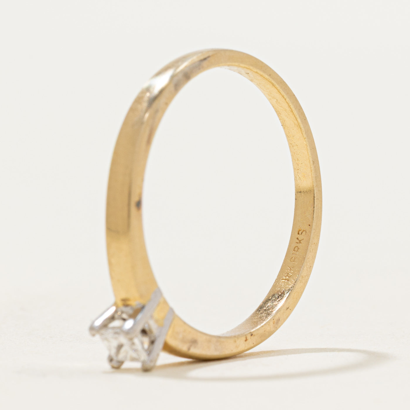 "Birks' Princess Cut Solitaire Diamond Ring | 0.12ct | SZ 7