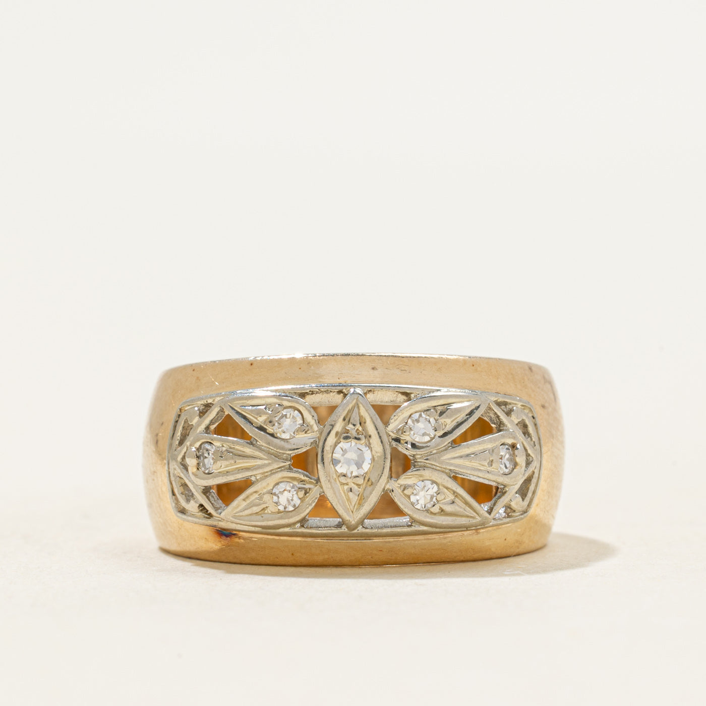 Diamond Openwork Dome Ring | 0.10ctw | SZ 6.75