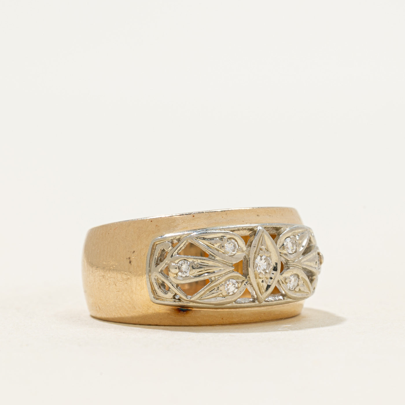Diamond Openwork Dome Ring | 0.10ctw | SZ 6.75