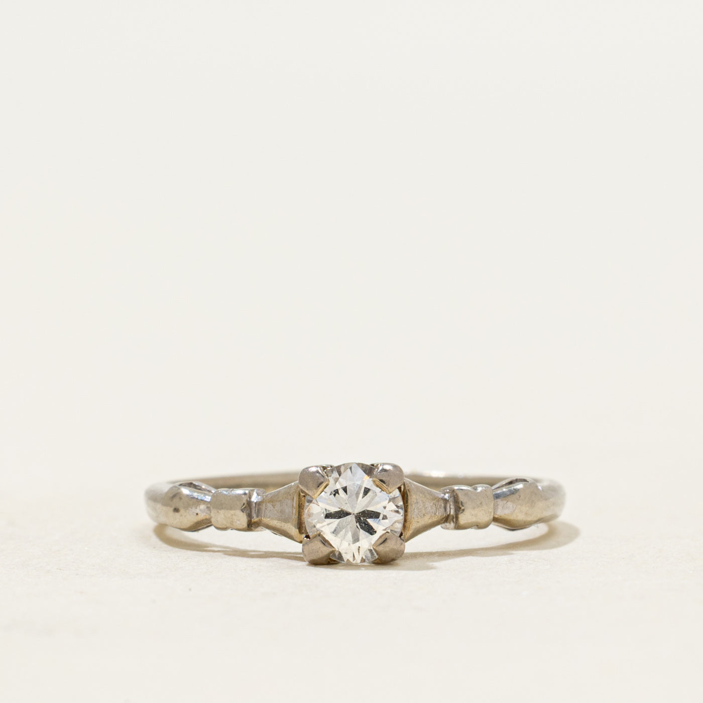 White Gold Diamond Solitaire Ring | 0.26ct | SZ 5