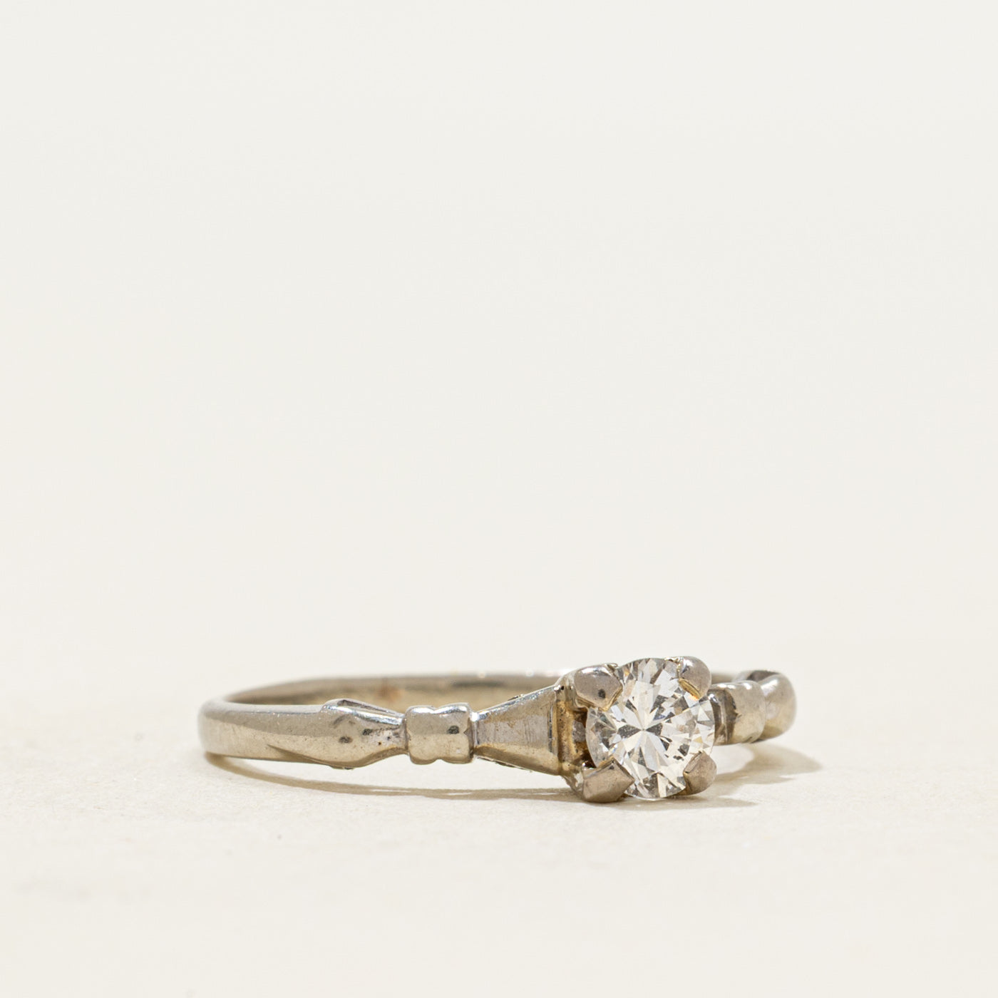 White Gold Diamond Solitaire Ring | 0.26ct | SZ 5