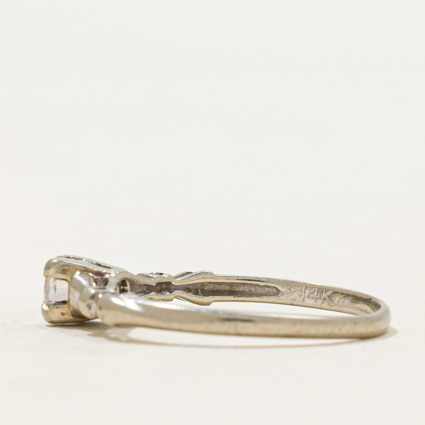 White Gold Diamond Solitaire Ring | 0.26ct | SZ 5