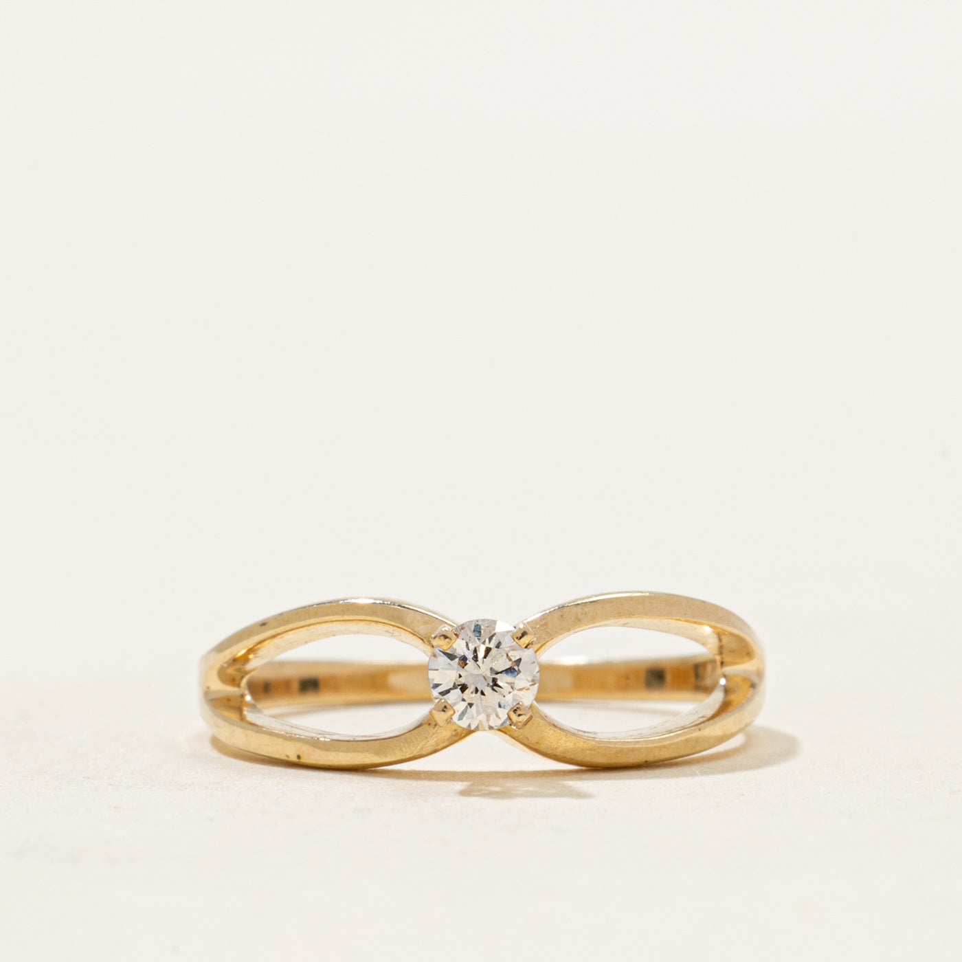 Solitaire Diamond Openwork Ring | 0.14ct | SZ 5.25