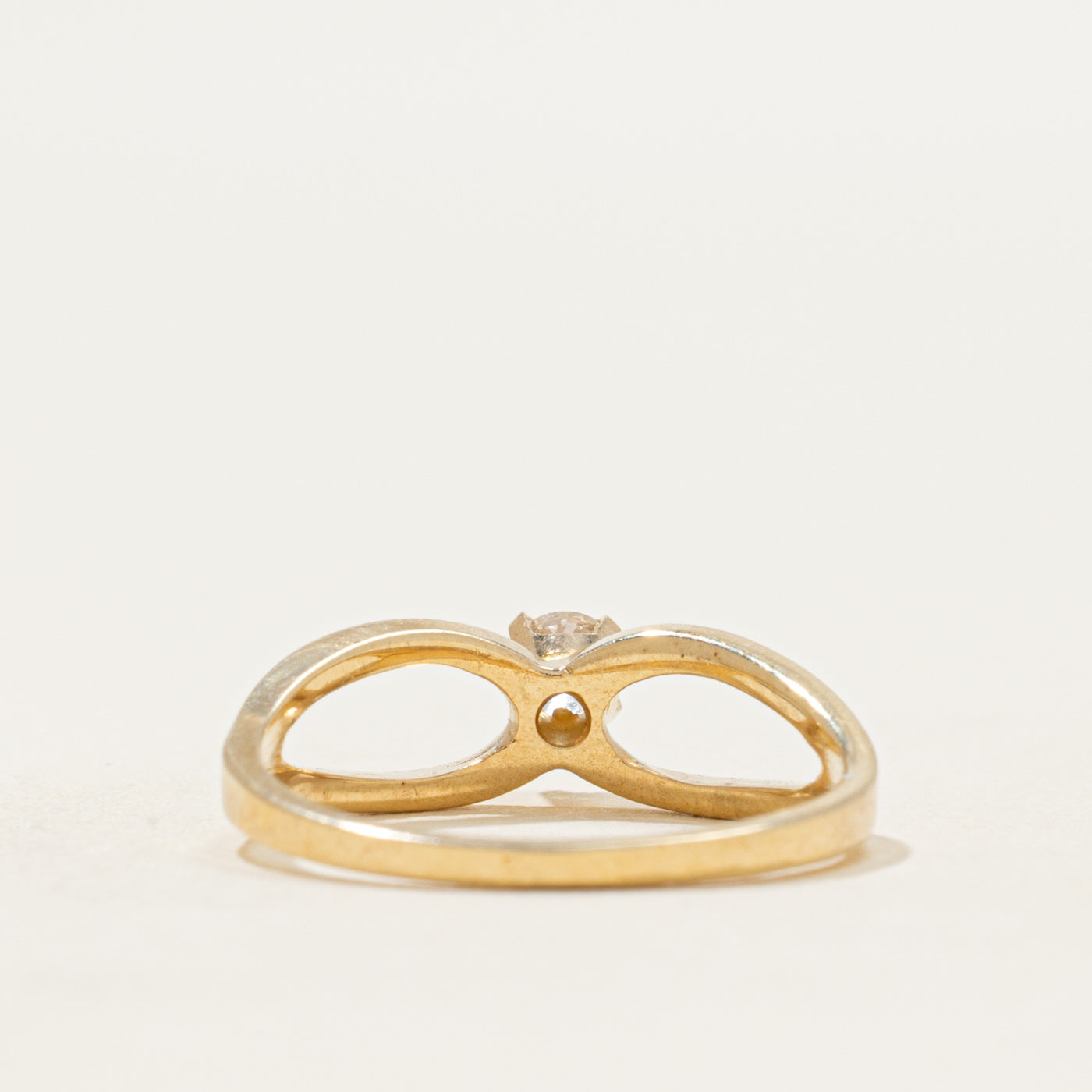 Solitaire Diamond Openwork Ring | 0.14ct | SZ 5.25