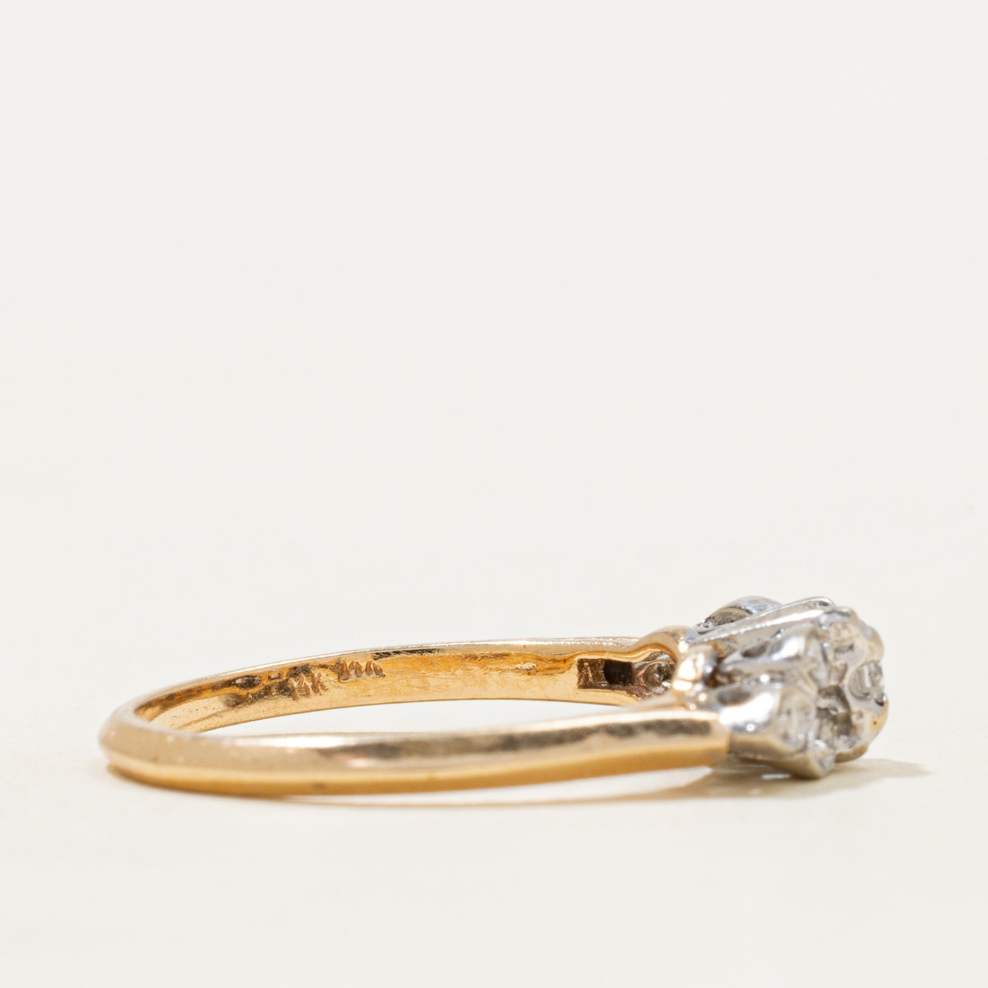 14k Illusion Set Diamond Ring | 0.09ctw | SZ 6.75
