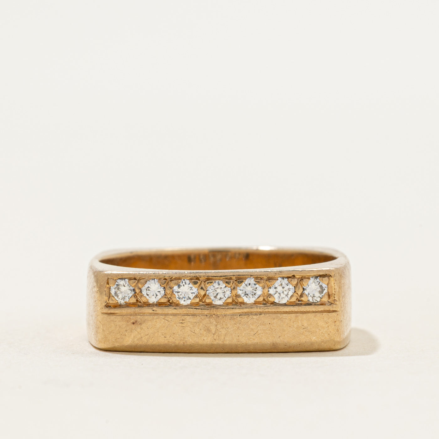 Soft Square Diamond Band | 0.21ctw | 6.30mm | SZ 9