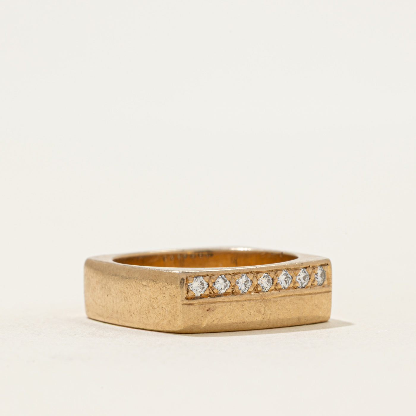 Soft Square Diamond Band | 0.21ctw | 6.30mm | SZ 9