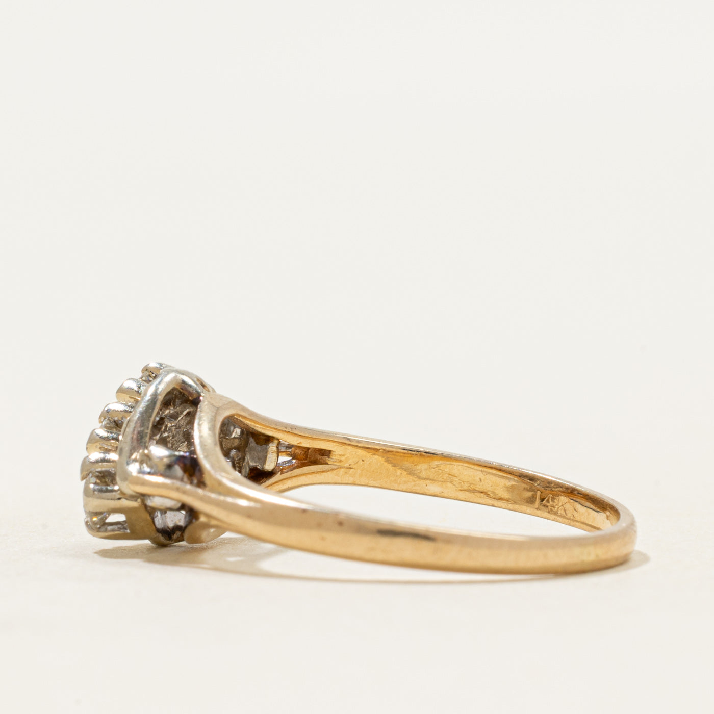 10k Diagonal Diamond Ring | 0.30ctw | SZ 7.25