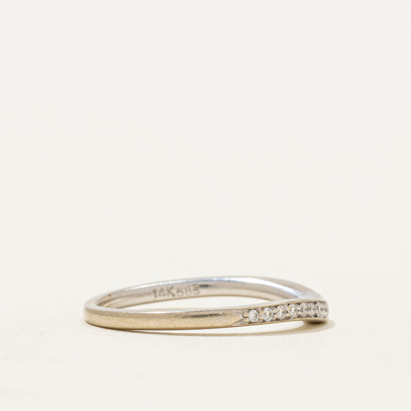 Semi Eternity Diamond Contour Ring | 0.10ctw | SZ 4.75