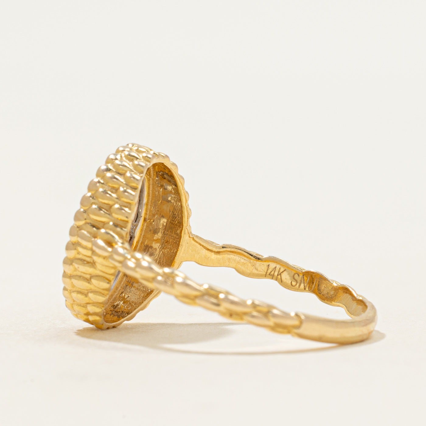 Diamond Cluster Textured Cocktail Ring | 0.42ctw | SZ 8.5