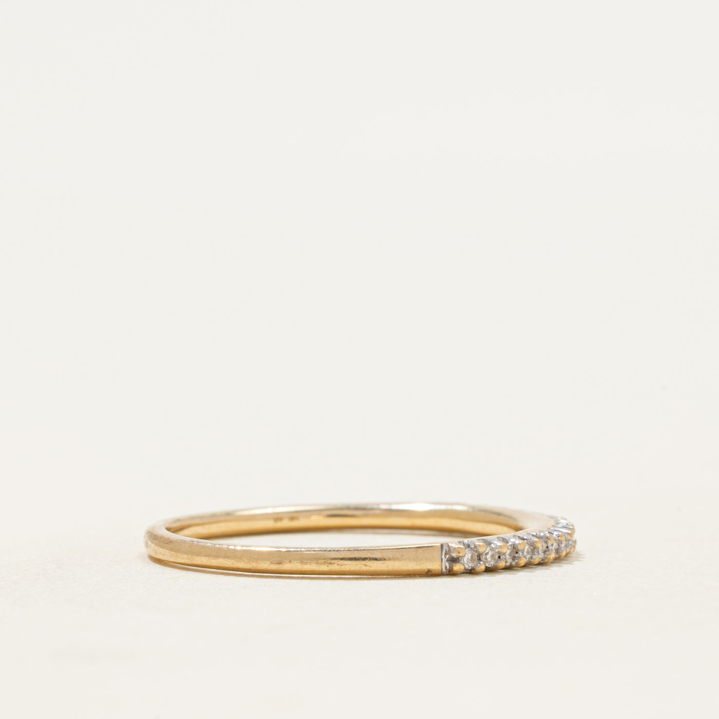 14k Semi Eternity Diamond Band | 0.09ctw | 1.40mm | SZ 7.75