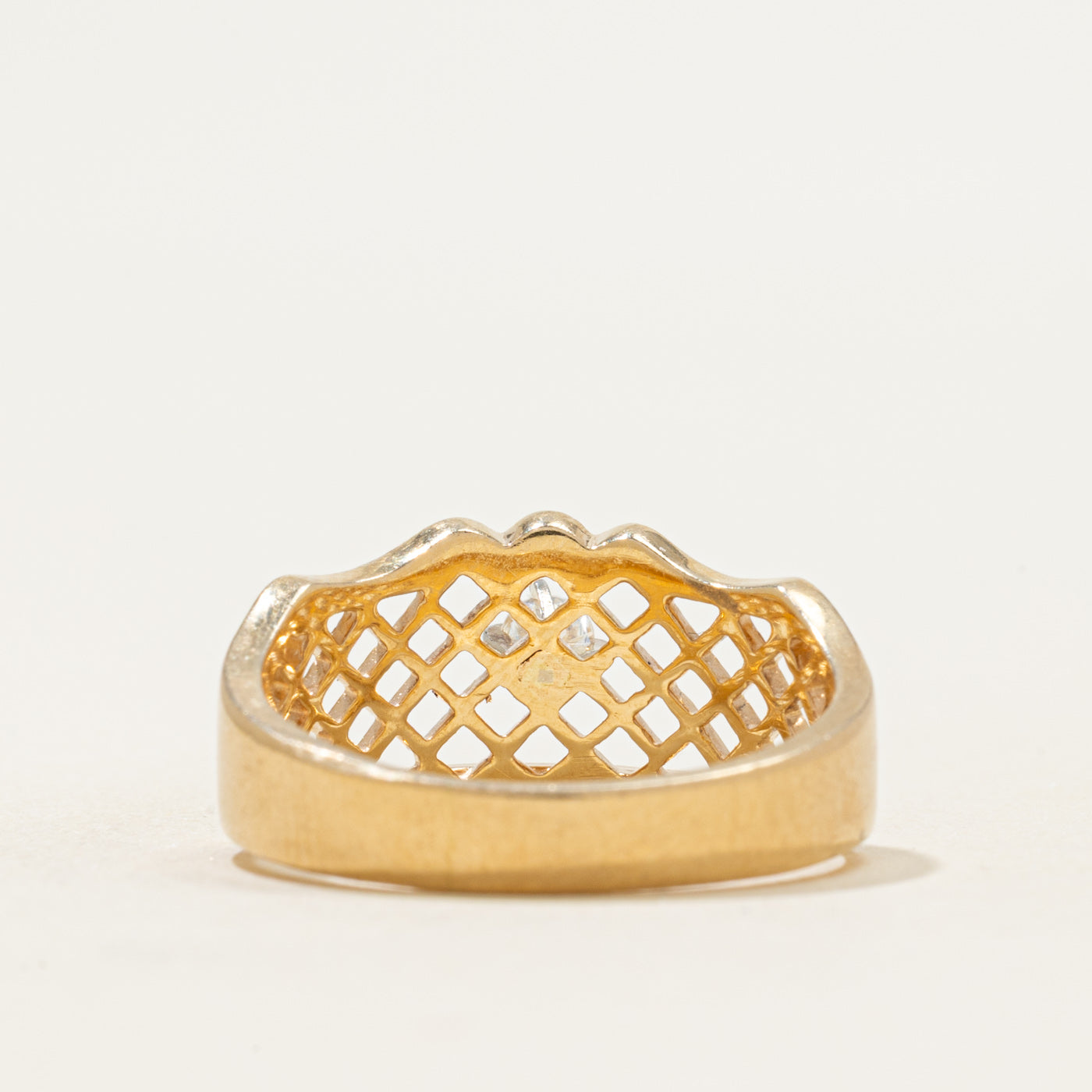 High Set Diamond Lattice Ring | 0.12ct | SZ 8.25