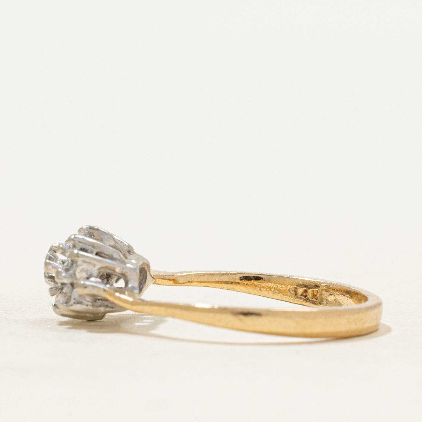 14k Diamond Cluster Ring | 0.23ctw | SZ 5.75