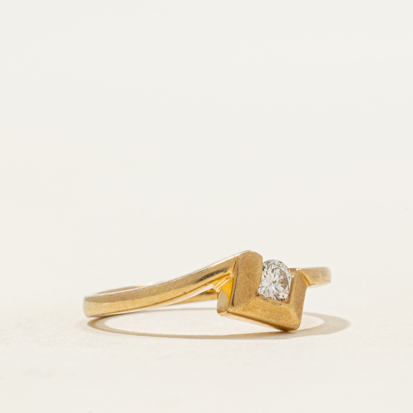 18k Diamond Geometric Ring | 0.13ct | SZ 6.25