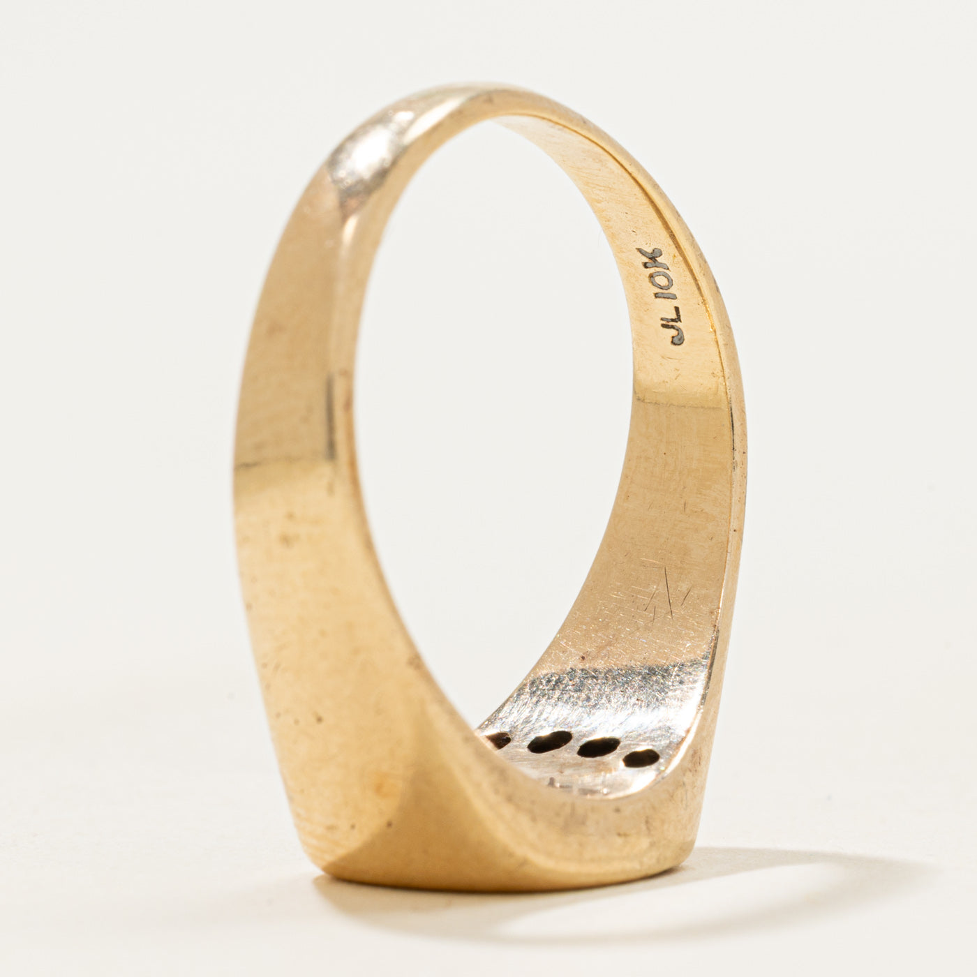 Diamond 'A' Signet Ring | 0.12ctw | SZ 10.75