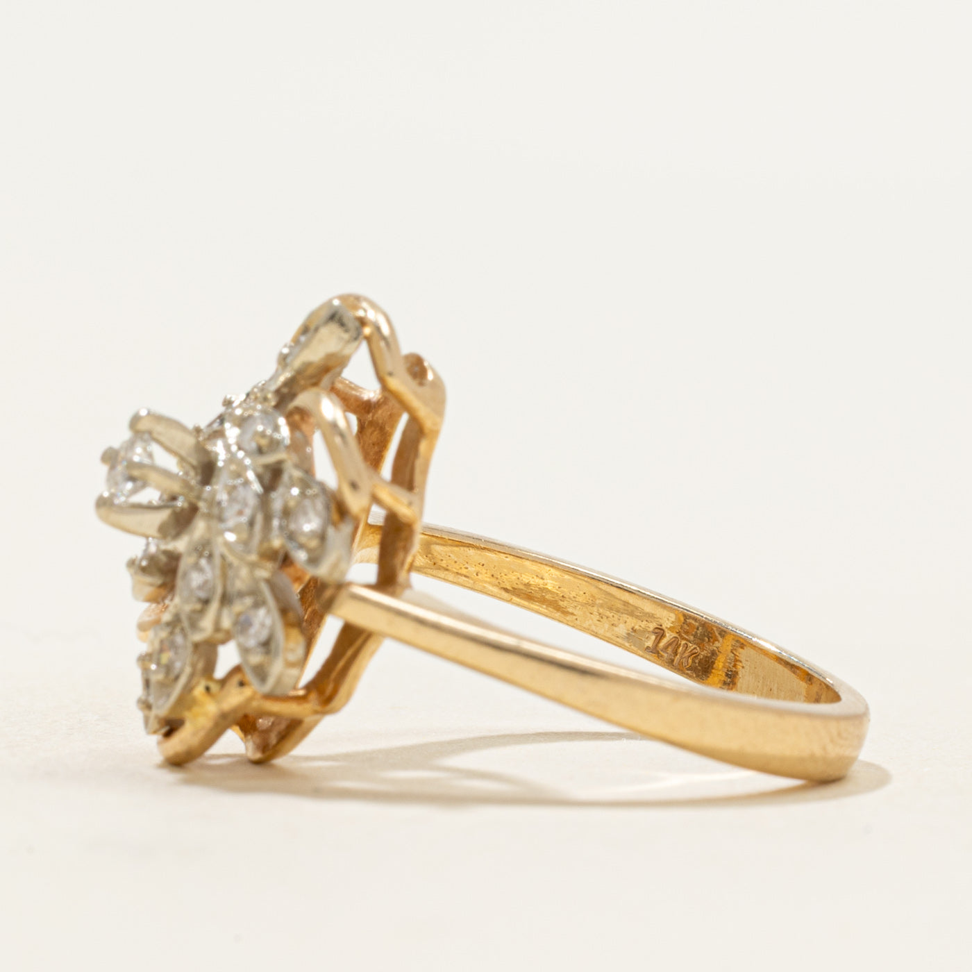 Diamond Cluster Cocktail Ring | 0.24ctw | SZ 6